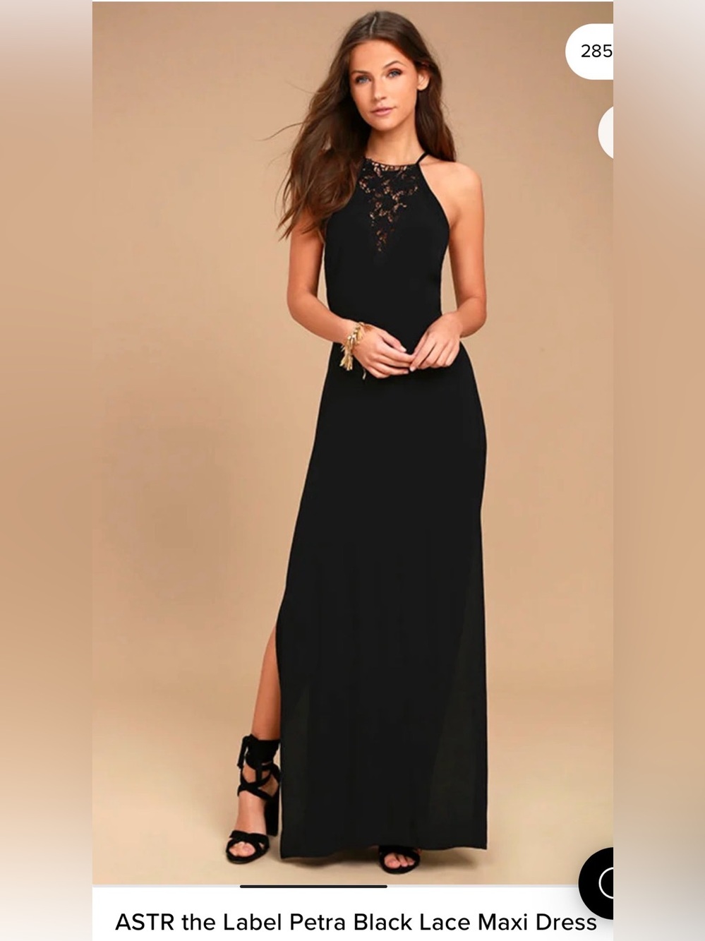 NWT ASTR the Label Black open back Maxi Dress